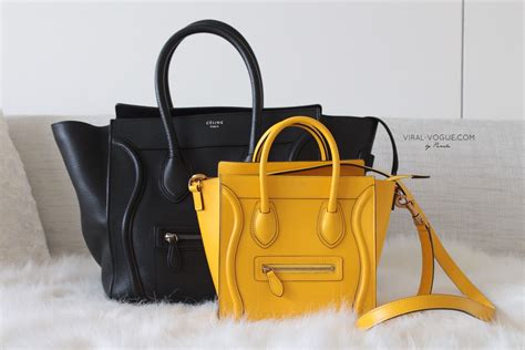 Celine luggage tote size